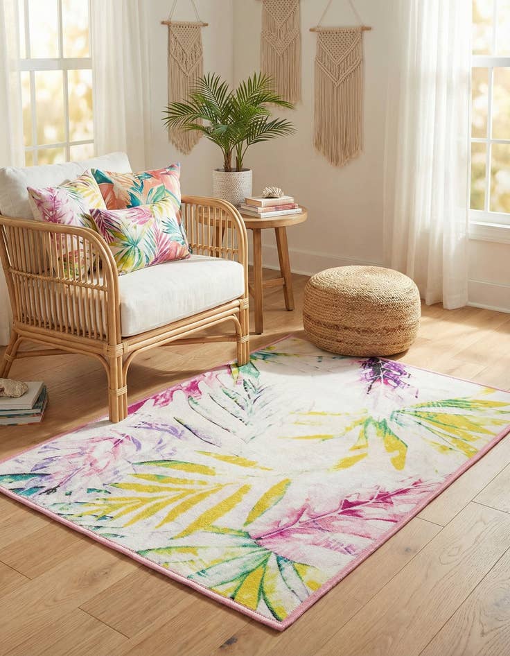 Detail image of 2' x 3' 1  Washable Jill Zarin Caribbean Indoor / Outdoor Rug