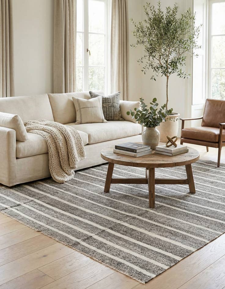 Detail image of 8' 3 x 9' 9  Hand Woven Kilim Modern Wool Rug