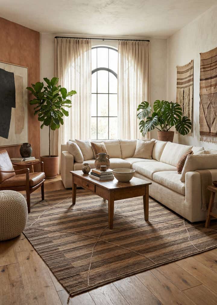 12' 6 x 13' Hand Knotted Moroccan Wool Square Rug