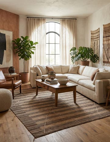 12' 6 x 13' Hand Knotted Moroccan Wool Square Rug