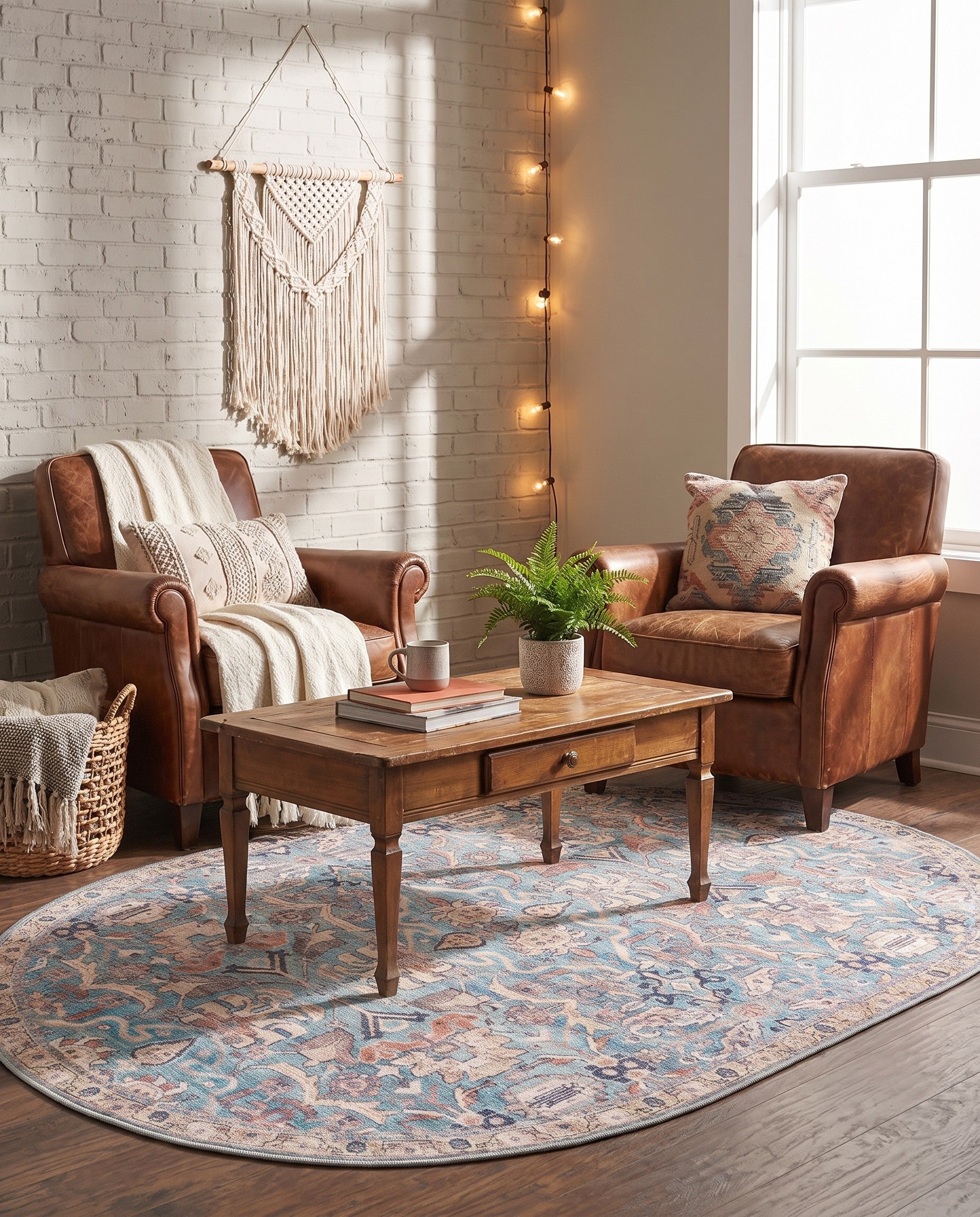 4' x 6' Washable Nostalgia Oval Rug