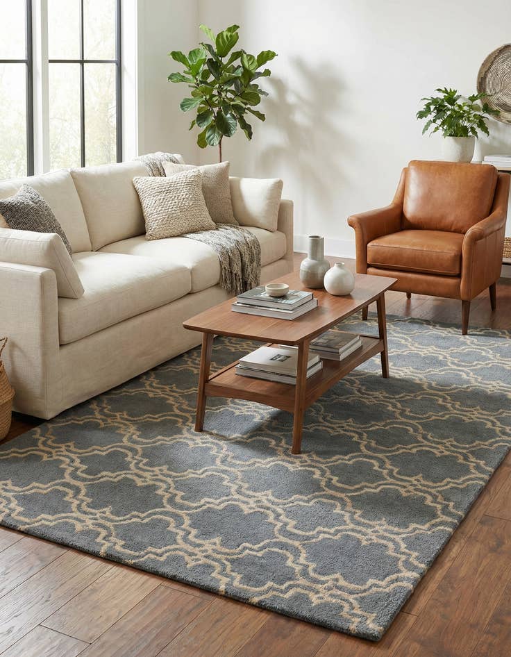 Detail image of 5' 2 x 8' Luna Wool Rug