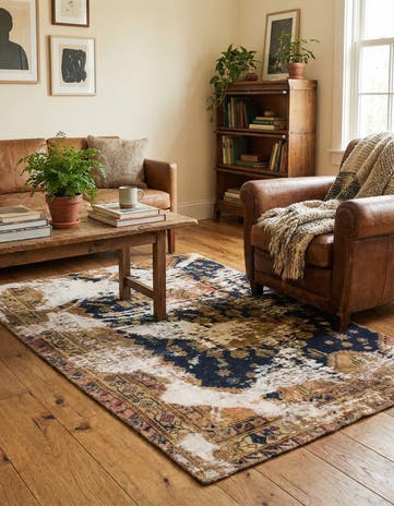 3' 9 x 6' Hand Knotted Ultra Vintage Persian Wool Rug