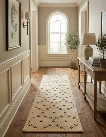 2' 9 x 10' Hand Knotted Darya Wool Runner Rug