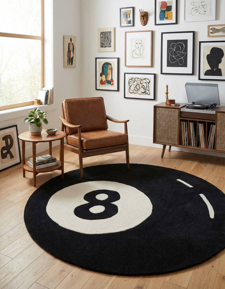 Detail image of 4' 1 x 4' 1 Hand Tufted Wool Round Rug