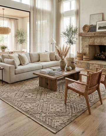 8' x 10' 2 Hand Knotted Darya Wool Rug