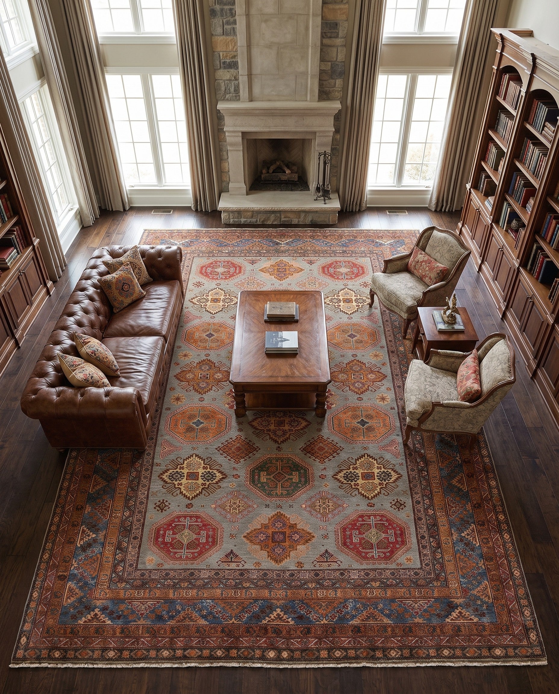 9' 3 x 12' 8 Hand Knotted Kazak Rug