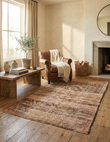 3' x 5' 2 Hand Knotted Ultra Vintage Persian Wool Rug