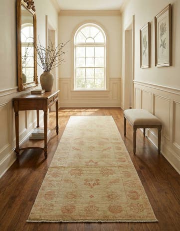 2' 7 x 8' Hand Knotted Peshawar Ziegler Runner Rug