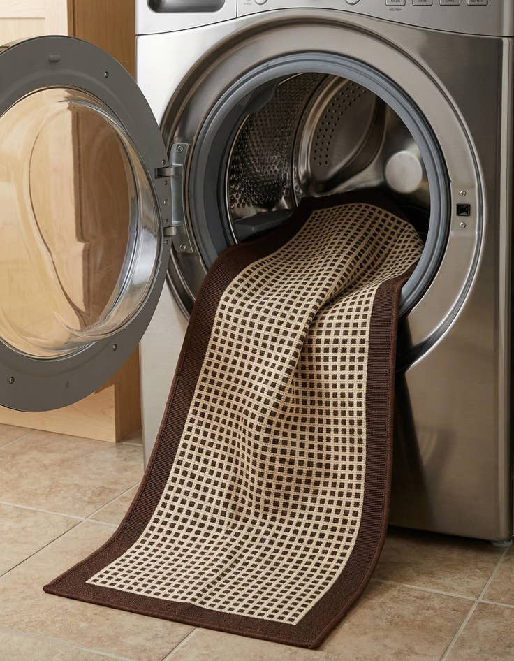 Detail image of 2' x 5'  Washable Border Indoor / Outdoor Runner Rug