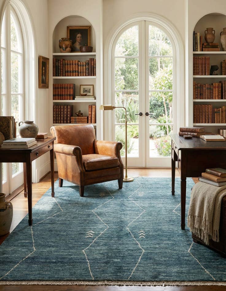 Detail image of  4' 10 x 6' 7  Hand Knotted Gabbeh Wool Rug