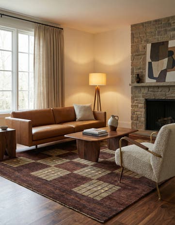 6' 9 x 10' Hand Knotted Modern Ziegler Rug