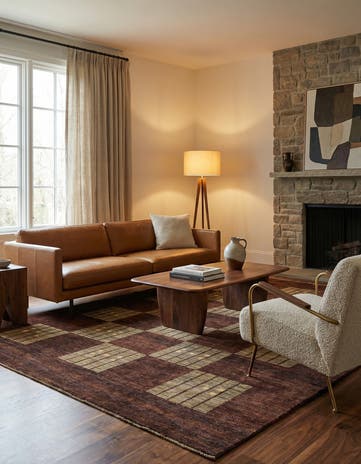 6' 9 x 10' Hand Knotted Modern Ziegler Rug