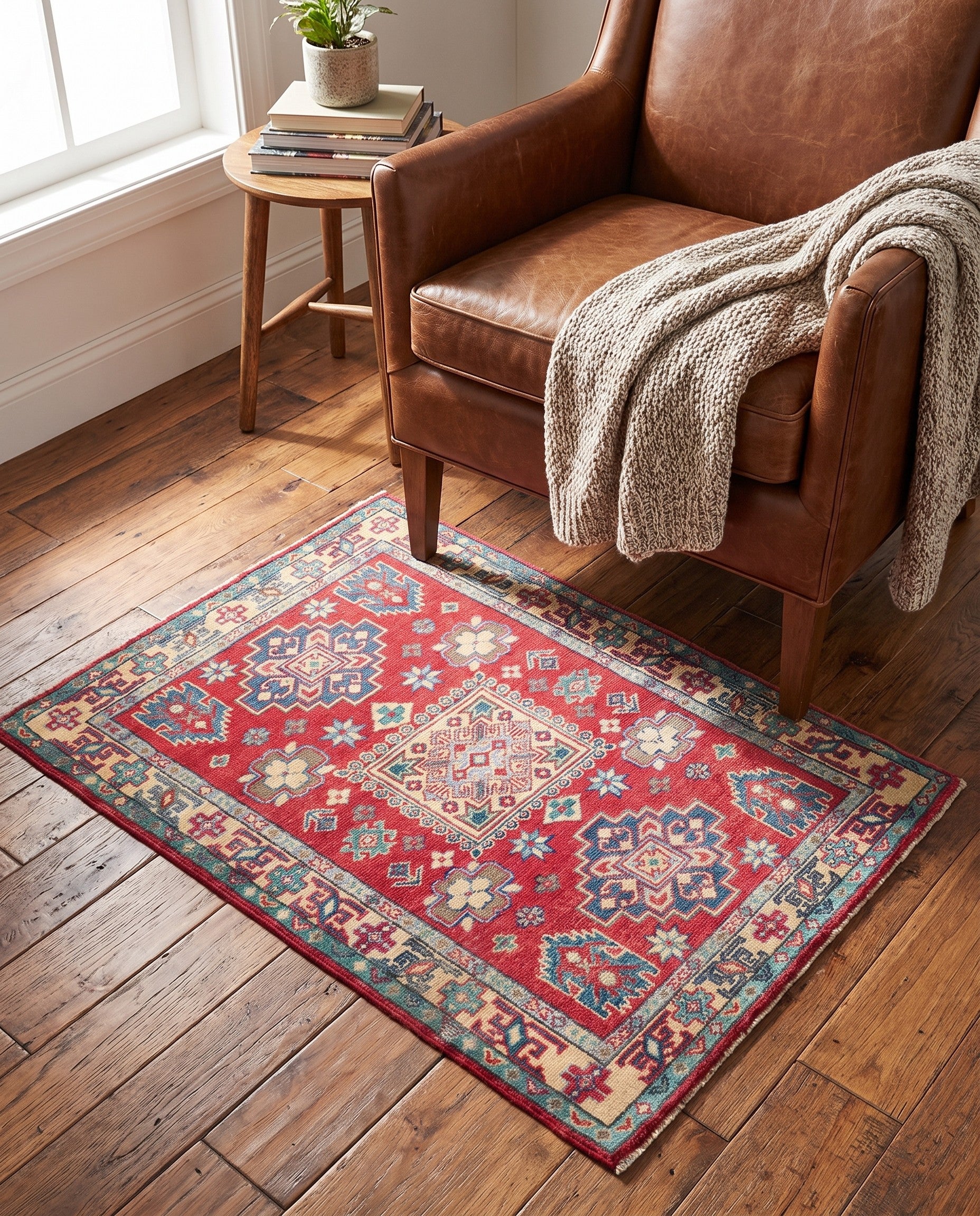 2' 9 x 4' 1 Hand Knotted Kazak Rug