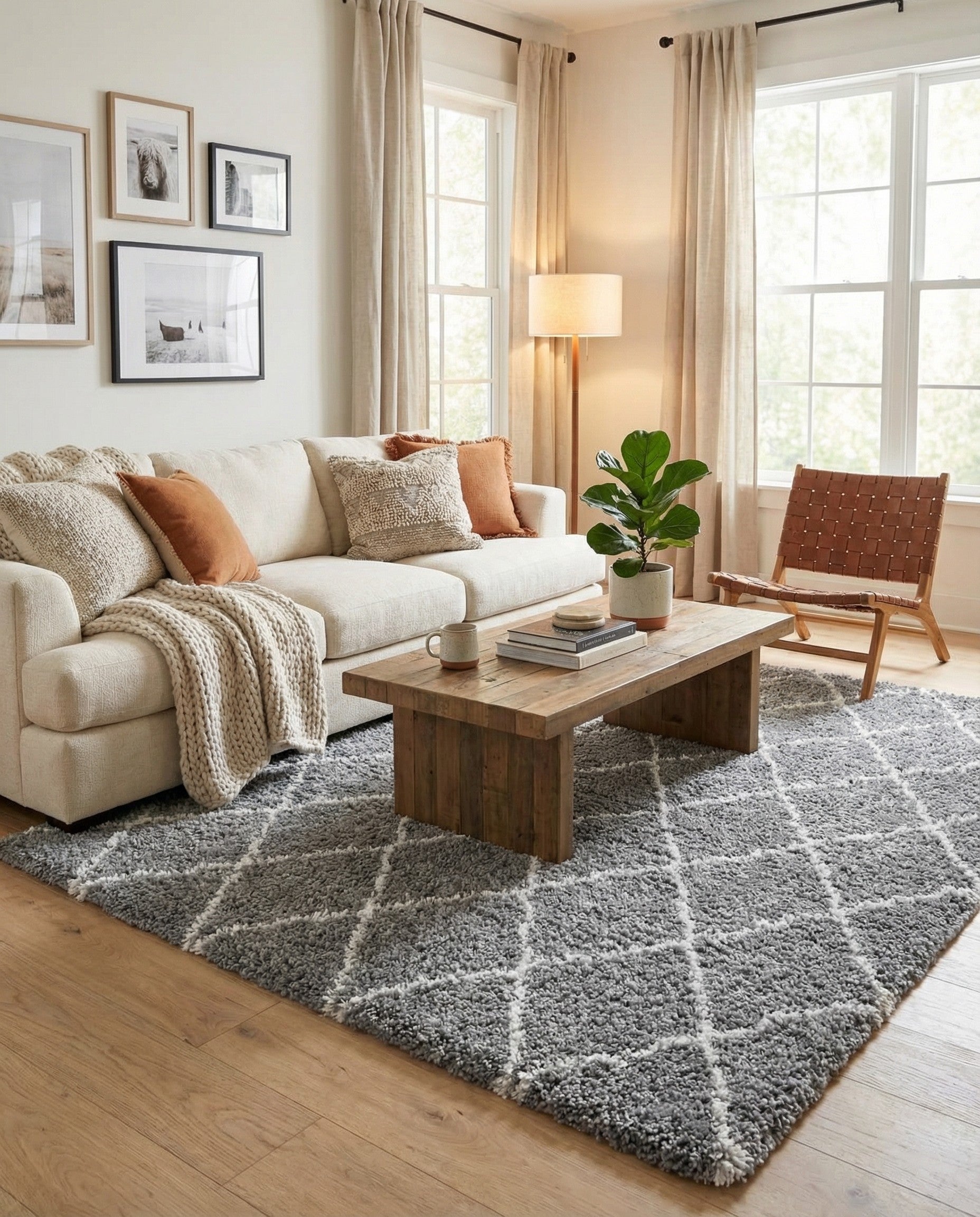  5' x 8' Moroccan Shag Rug