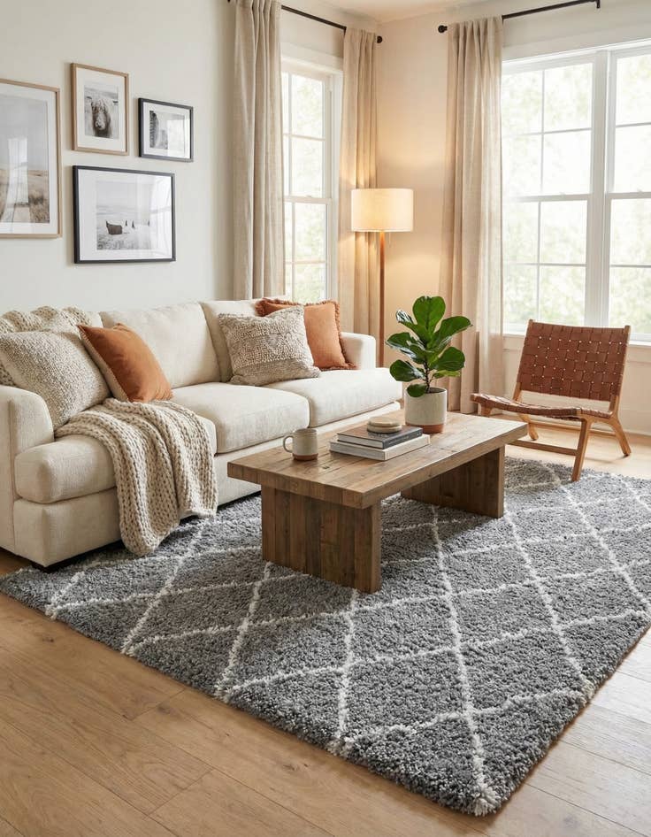 Detail image of  5' x 8' Moroccan Shag Rug