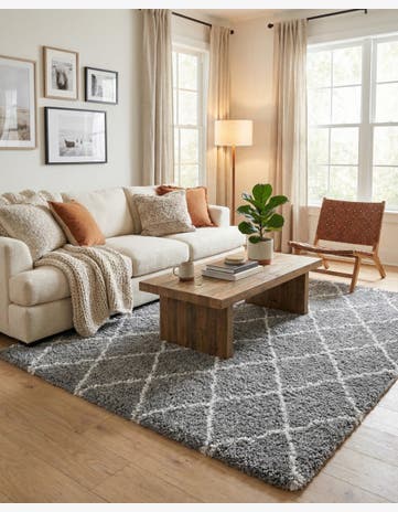 Gray Moroccan Shag Rug