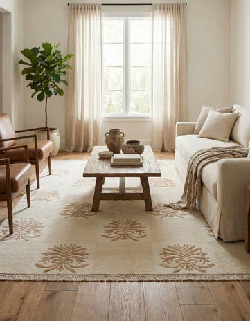 5' x 6' 4 Hand Knotted Darya Wool Rug