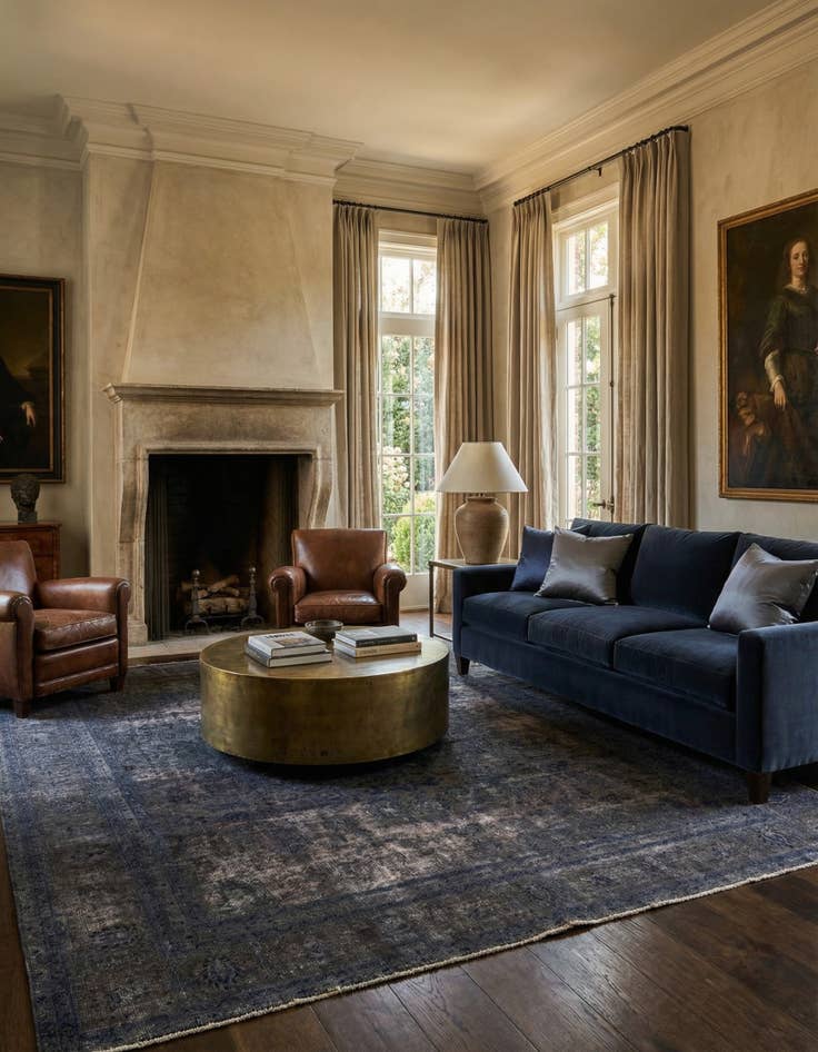 Detail image of 9' x 12'  Hand Knotted Ultra Vintage Persian Wool Rug