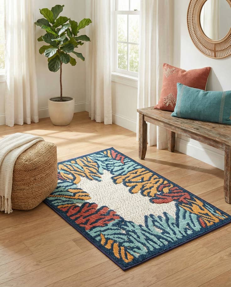 Detail image of 2' x 3' Easy-Clean Belize Indoor / Outdoor Rug