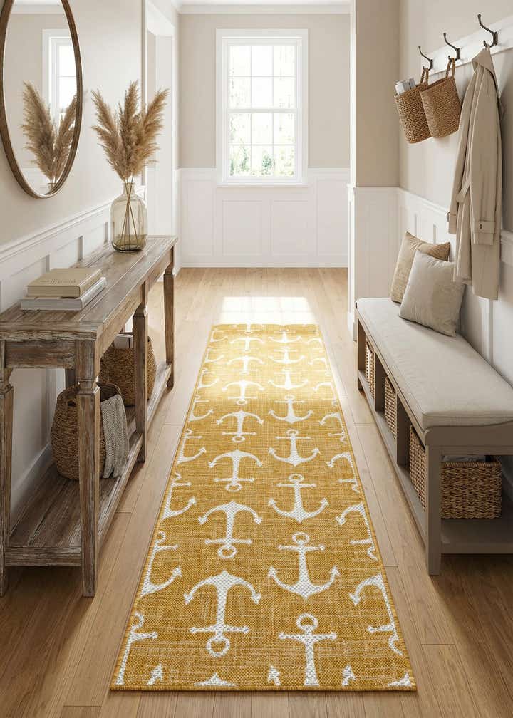 2' x 8' Easy-Clean Coastal Indoor / Outdoor Runner Rug