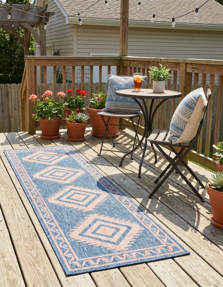 Detail image of 2' x 6'  Washable Jill Zarin Napa Indoor / Outdoor Runner Rug