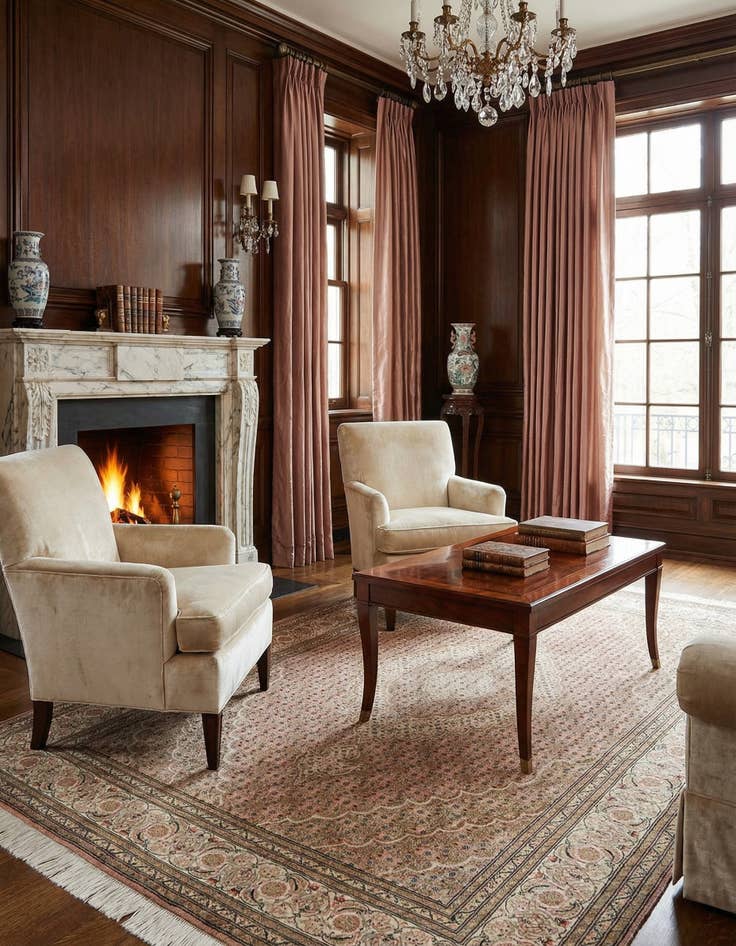 Detail image of 4' 9 x 6' 4  Hand Knotted Tabriz Rug