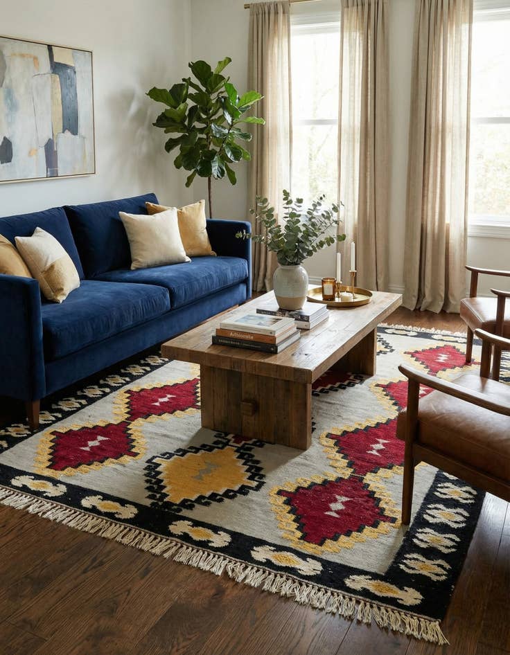 Detail image of 8' x 10' 4  Hand Knotted Darya Wool Rug