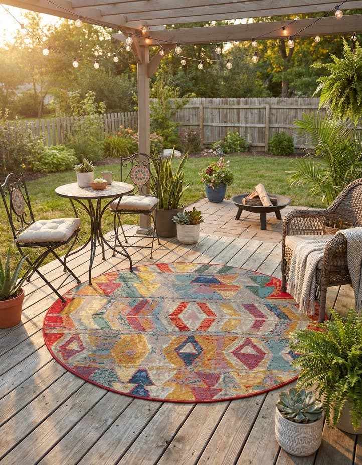 4' x 4' Easy-Clean Modern Indoor / Outdoor...