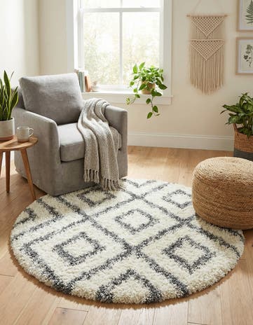 3' 3 x 3' 3 Athena Shag Round Rug