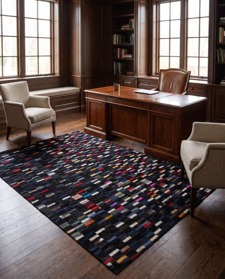 5' 2 x 7' 11 Cowhide - Patchwork Rug