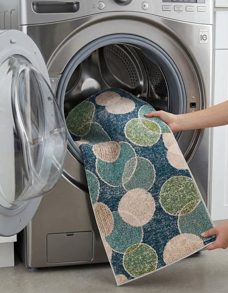 Detail image of 2' 2 x 6' 7  Washable Spectrum Runner Rug