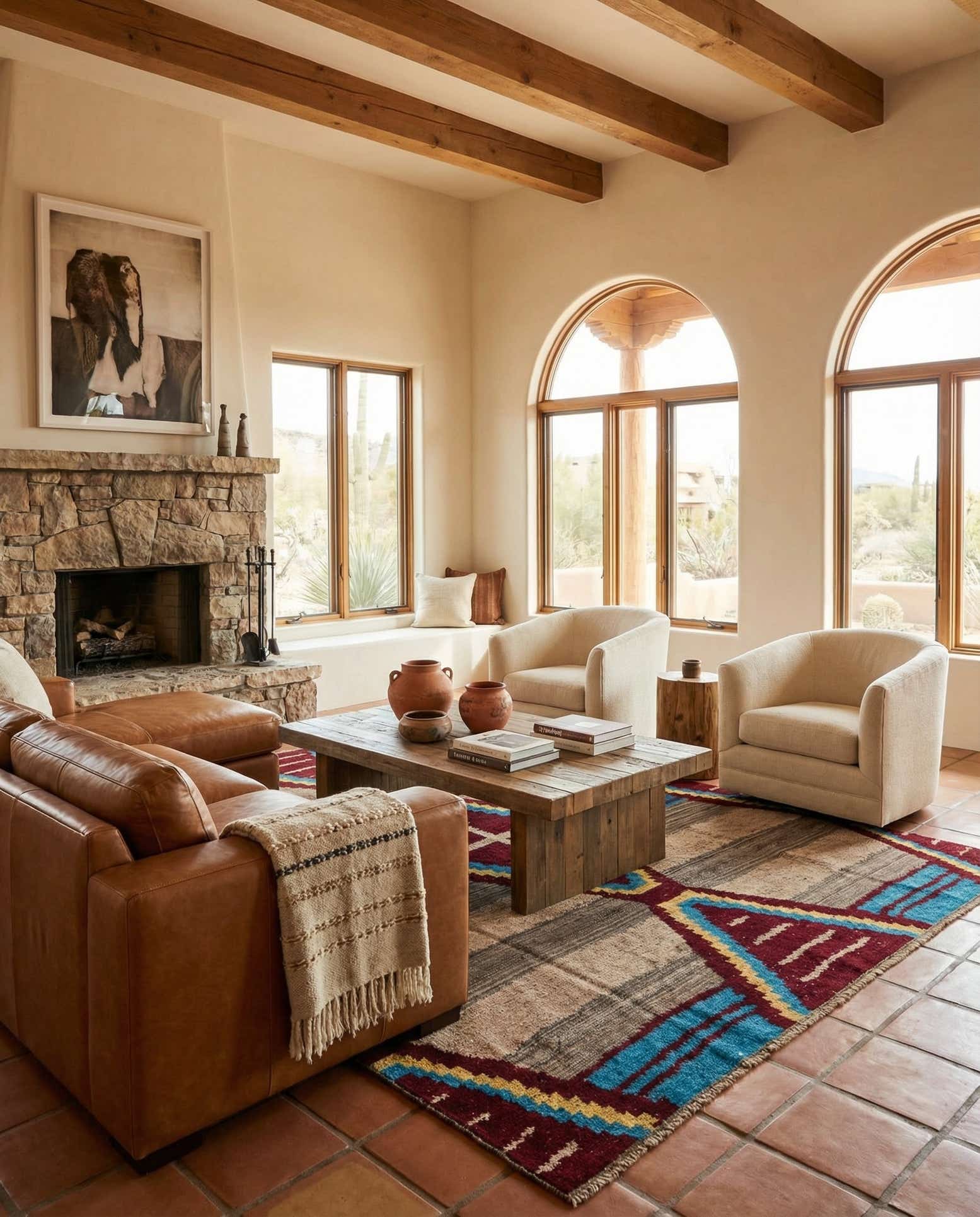 7' 11 x 10' 5 Hand Knotted Oushak Wool Rug
