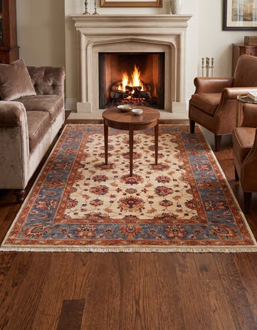 5' x 6' 9 Hand Knotted Ziegler Rug