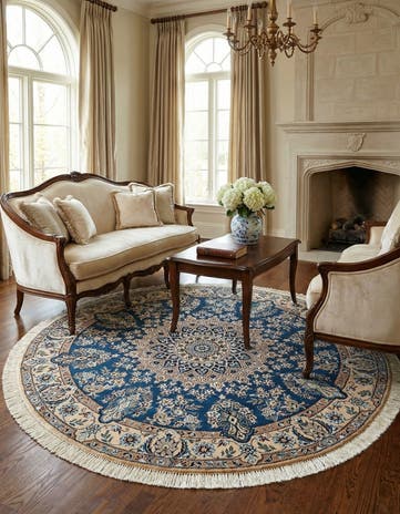 4' 11 x 4' 11 Nain Round Rug