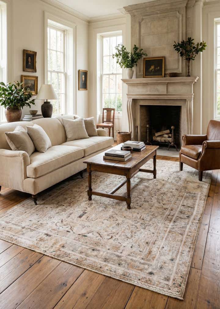 6' 3 x 9' 5 Hand Knotted Ultra Vintage Persian Wool Rug