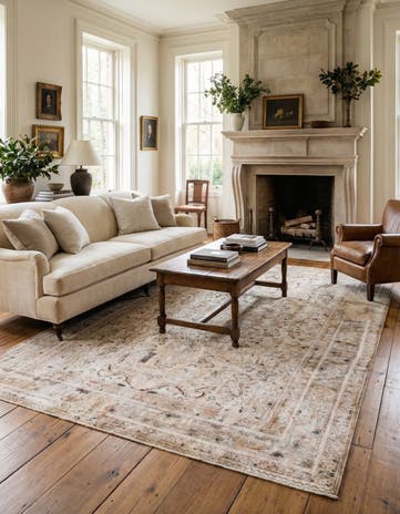 6' 3 x 9' 5 Hand Knotted Ultra Vintage Persian Wool Rug