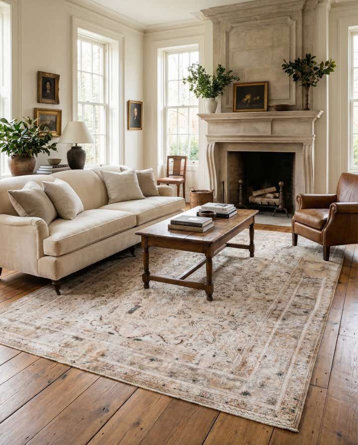 6' 3 x 9' 5 Hand Knotted Ultra Vintage Persian Wool Rug