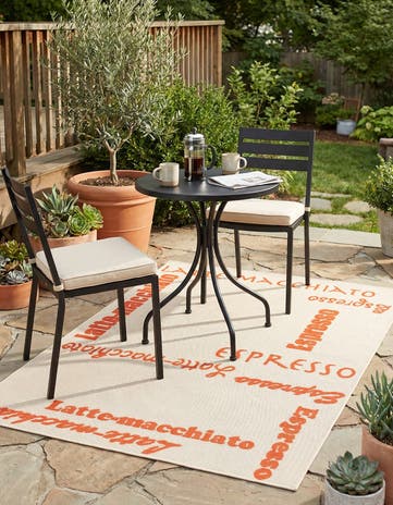 5' x 7' 6 Easy-Clean Modern Indoor / Outdoor Rug