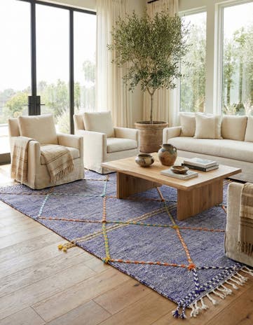 5' x 8' 4 Hand Knotted Moroccan Wool Rug