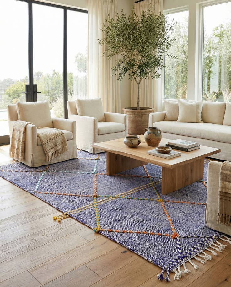 Detail image of 5' x 8' 4 Hand Knotted Moroccan Wool Rug
