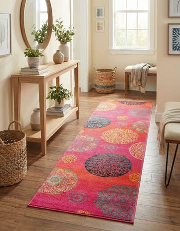 Rust Red Azalea Runner Rug