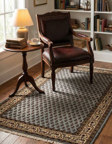 3' 1 x 5' 5 Hand Knotted Mir Wool Rug