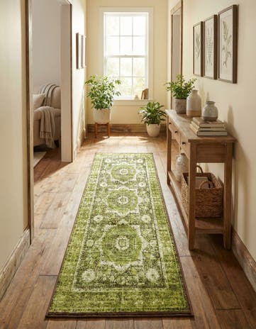 Light Green Istanbul Runner Rug