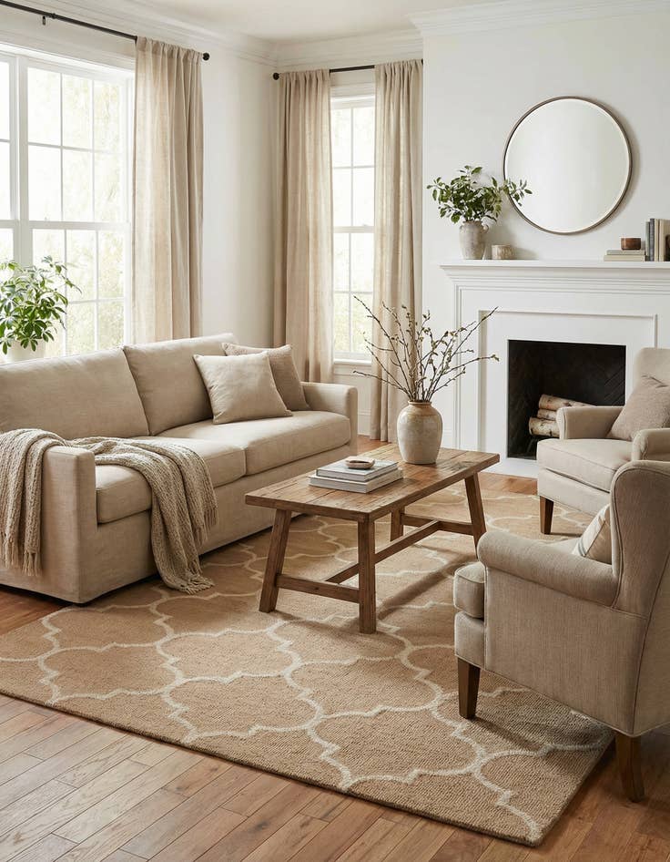 Detail image of 5' 1 x 8' 2 Luna Wool Rug