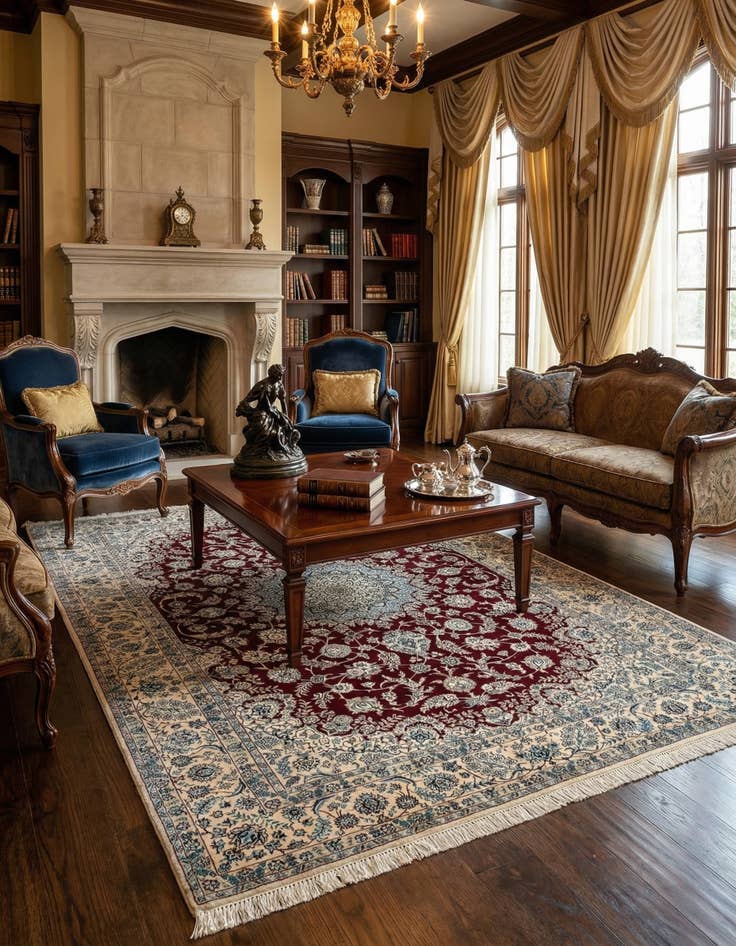 Detail image of 5' 4 x 8' 4 Nain Rug