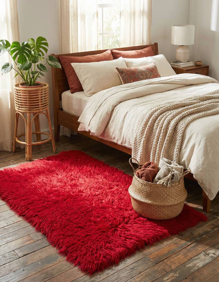 Detail image of  2' 6 x 4' 1  Hand Knotted Moroccan Wool Rug