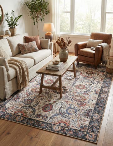 6' 1 x 9' Washable Timeless Rug