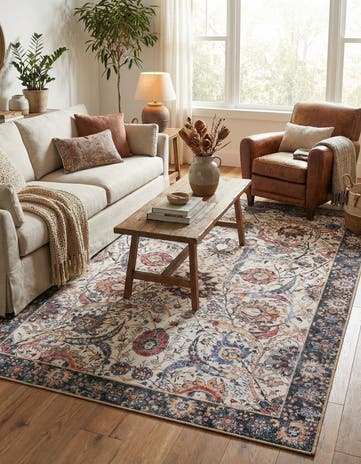 6' 1 x 9' Washable Timeless Rug
