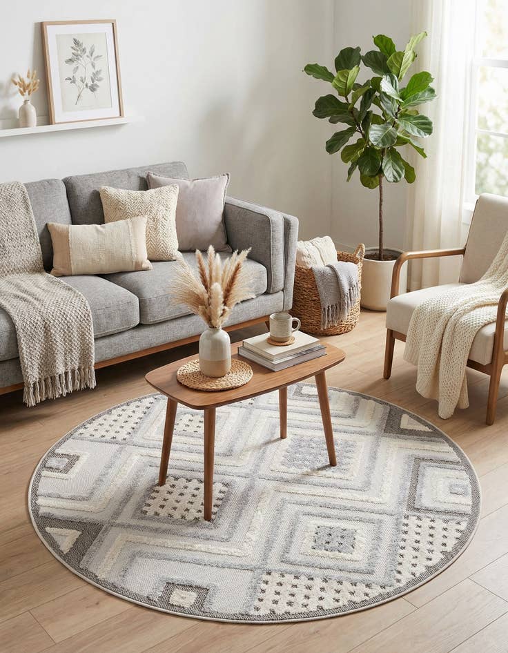 Detail image of 5' 3 x 5' 3 Arlo Round Rug